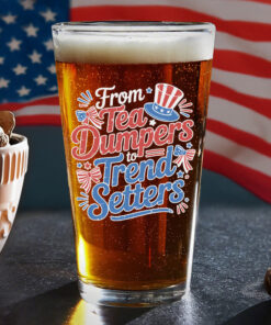Alternative view of USA 250th Anniversary 250 Years of Freedom America Print Beer Glass