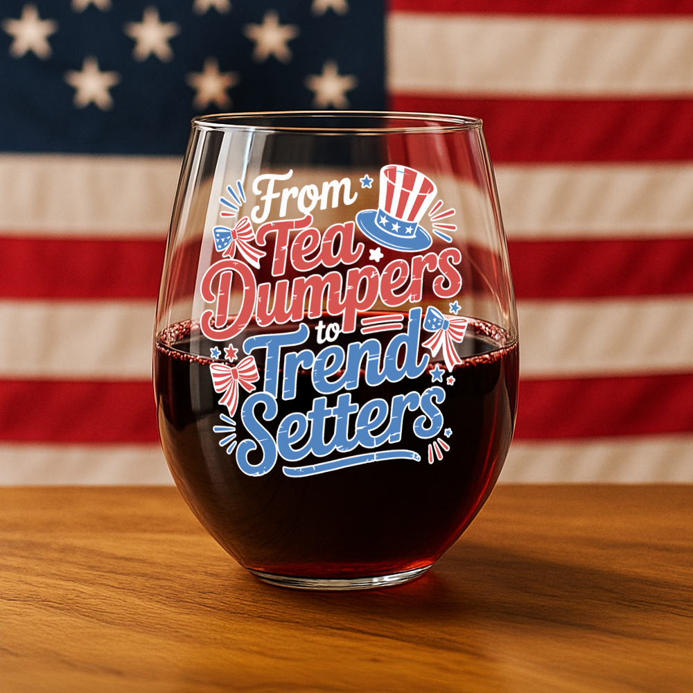Alternative view of USA 250th Anniversary 250 Years of Freedom America Wine Glass HO82 894484