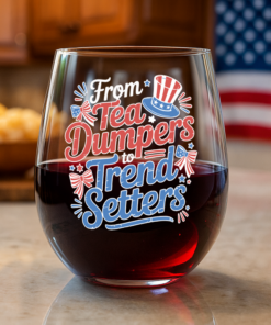 USA 250th Anniversary 250 Years of Freedom America Wine Glass