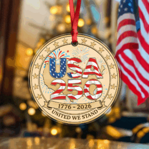 USA 250th Anniversary Acrylic Ornament 250 Years of The United States Patriotism Gifts CH07 899606