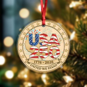 Alternative view of USA 250th Anniversary Acrylic Ornament 250 Years of The United States Patriotism Gifts CH07 899606