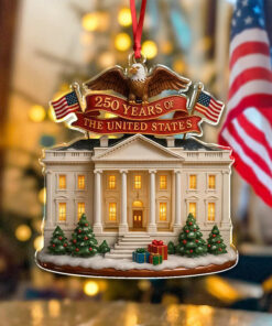 USA 250th Anniversary Acrylic Ornament Patriotic American Bicentennial Decor for Christmas
