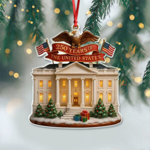 Alternative view of USA 250th Anniversary Acrylic Ornament Patriotic American Bicentennial Decor for Christmas CH07 899236