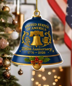 Alternative view of USA 250th Anniversary Acrylic Ornament Patriotic Holidays Gift
