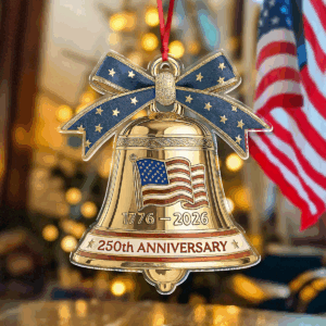 USA 250th Anniversary Bell Acrylic Ornament American Independence Christmas Gift CH07 899212