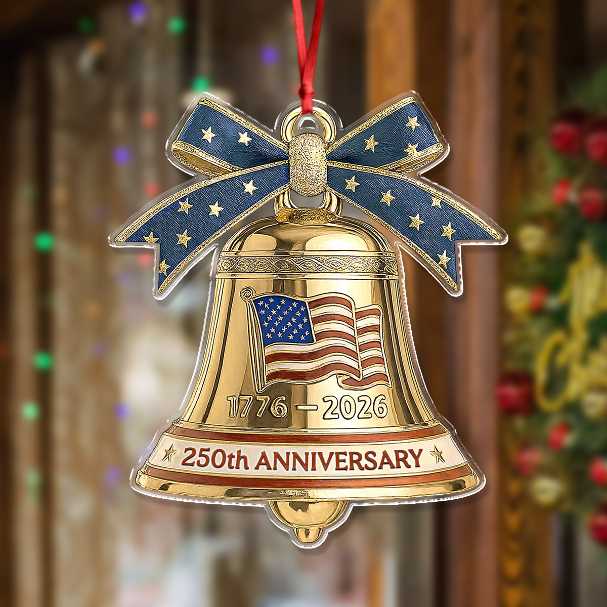 USA 250th Anniversary Bell Acrylic Ornament American Independence Christmas Gift CH07 899212 - Image 7