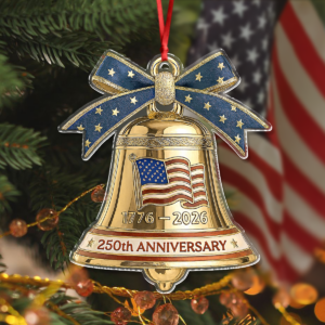 Alternative view of USA 250th Anniversary Bell Acrylic Ornament American Independence Christmas Gift CH07 899212