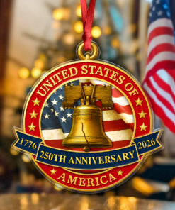 USA 250th Anniversary Liberty Bell Semiquincentennial Acrylic Ornament