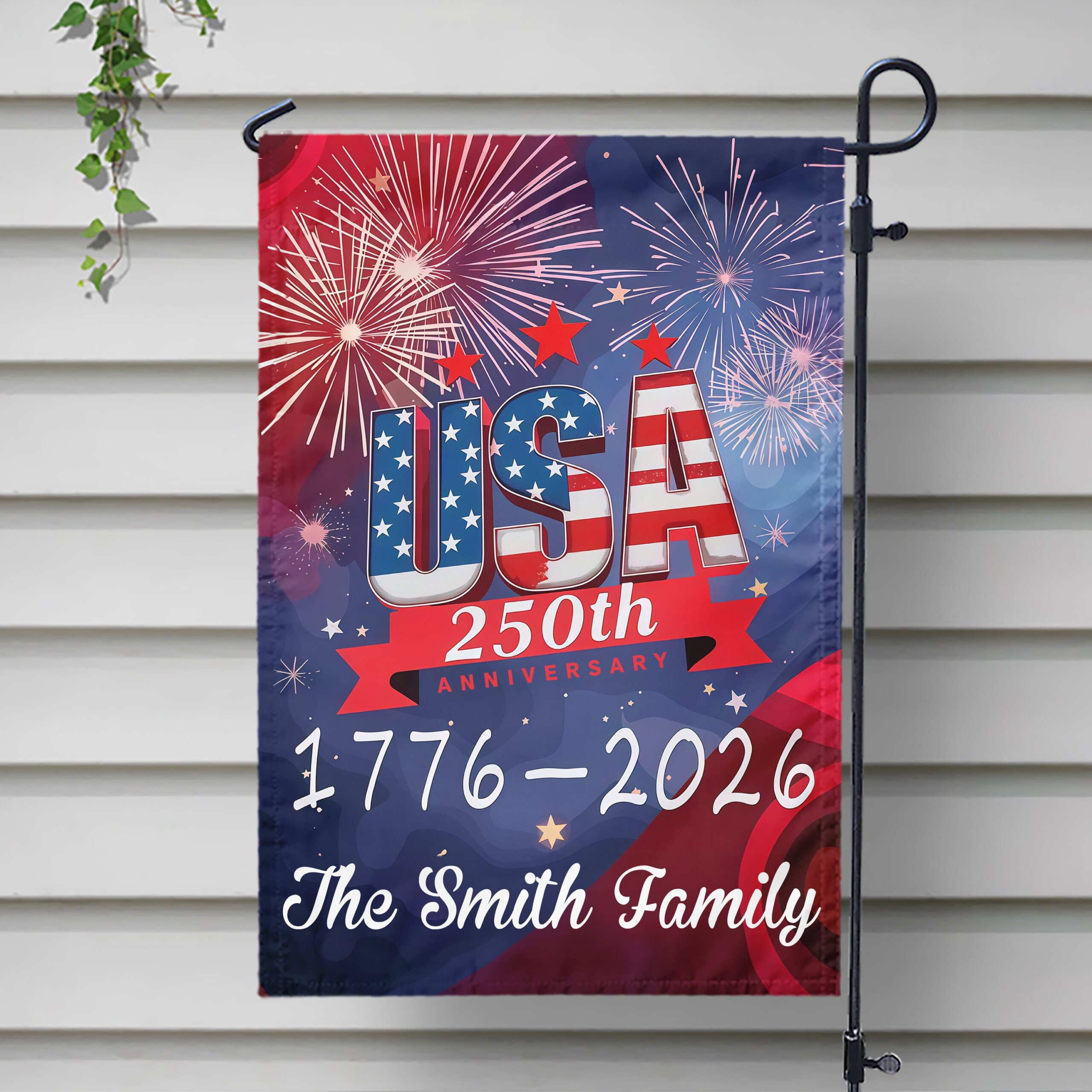 USA 250th Years Anniversary 1776 America 2026 USA July 4th Personalized Garden Flag HA75 897902 - Image 5