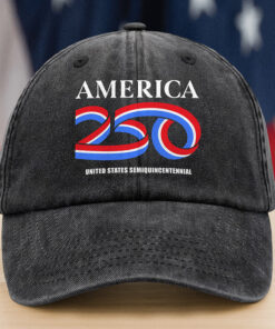 USA Semiquincentennial America 250 Patriotic Washed Denim Baseball Cap