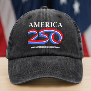 USA Semiquincentennial America 250 Patriotic Washed Denim Baseball Cap LM32 895305