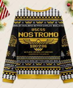 Alternative view of USCSS Nostromo Ugly Christmas Fuzzy Fleece Sweatshirt