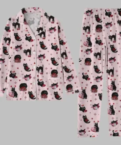 Valentine Cat Lover Pajama Set