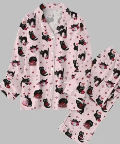 Alternative view of Valentine Cat Lover Pajama Set