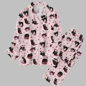 Alternative view of Valentine Cat Lover Pajama Set