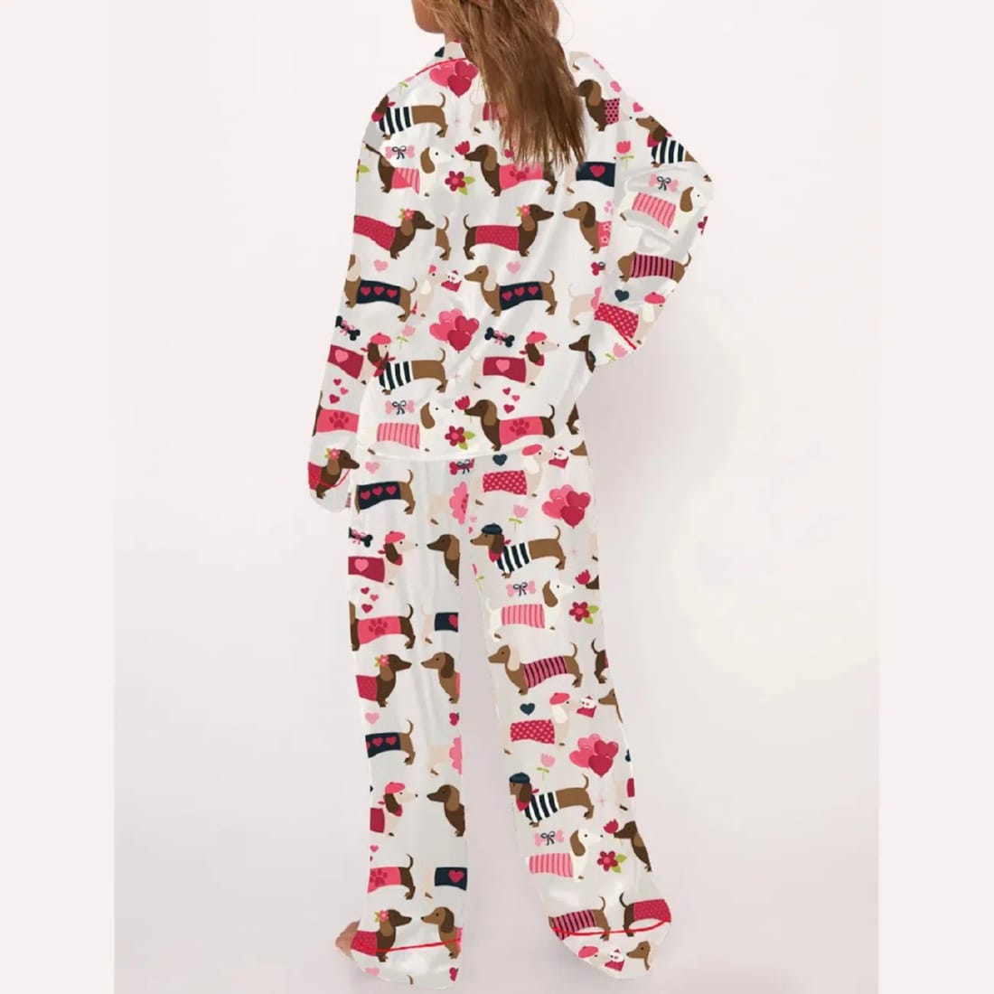 Valentine Dachshund Dog Pajama Set - Image 3