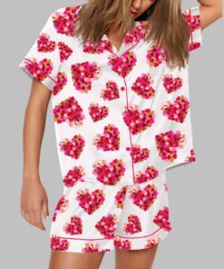 Valentine Day Heart Brushstroke Pajama Set
