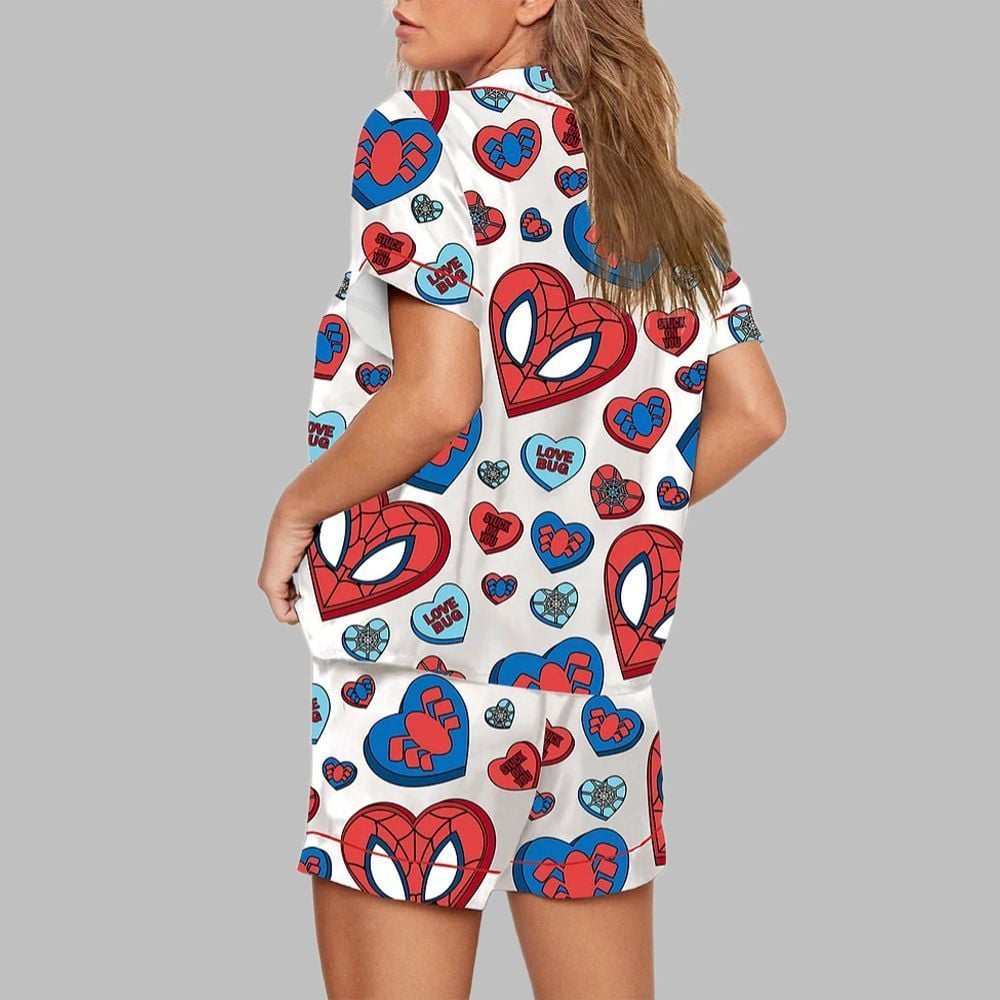 Valentine Superhero Print Pajama Set - Image 3