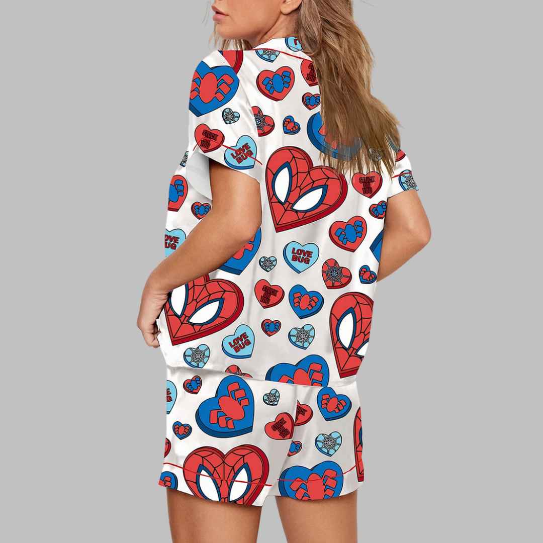 Valentine Superhero Print Pajama Set - Image 2