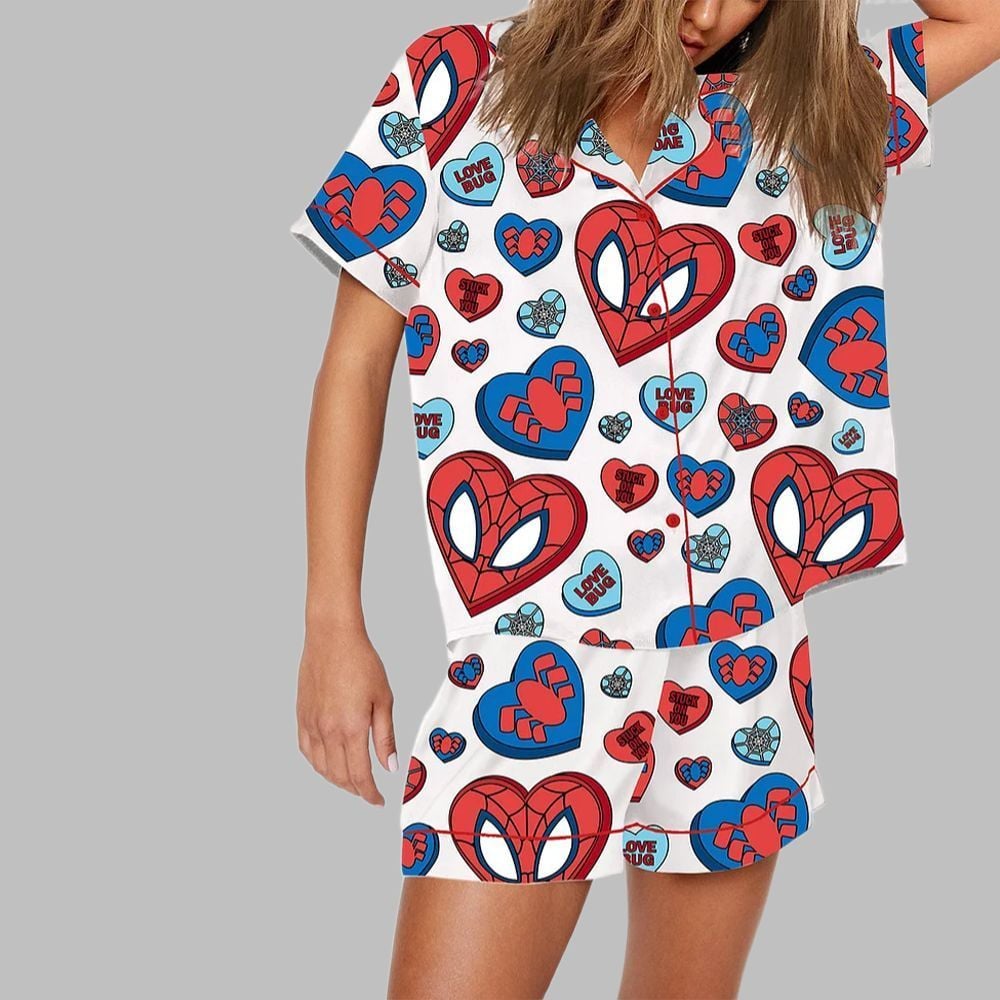 Valentine Superhero Print Pajama Set - Image 2