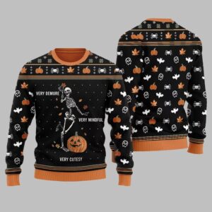 Very Demure Skeleton Ugly Sweater Christmas 2025 - Grishko.com