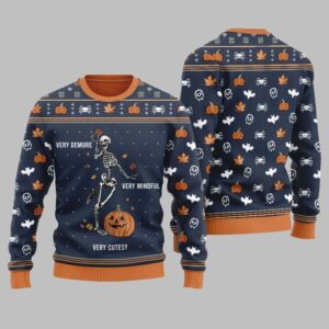Alternative view of Very Demure Skeleton Ugly Sweater Christmas 2025 - Grishko.com