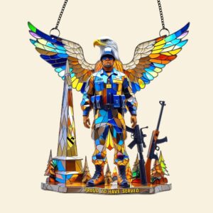 Alternative view of Veteran Suncatcher - Personalized Gifts For Veteran 02tgtn040825