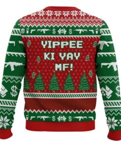 Alternative view of Video Game Nakatomi Die Hard Christmas Ugly Sweater