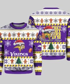 Vikings They Not Like Us Ugly Christmas Sweater