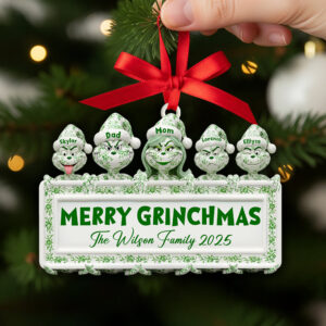 Alternative view of Vintage Christmas Family Ornament Personalized Gifts For Family 02OHDT150925