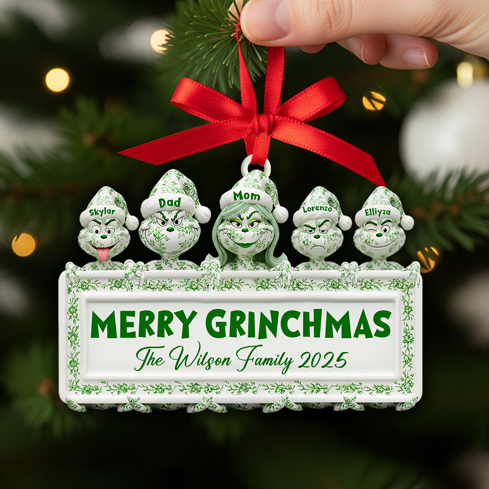 Alternative view of Vintage Christmas Family Ornament Personalized Gifts For Family 02OHDT150925