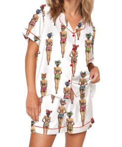 Vintage Coquette Swimsuit Ladies Pajama Set