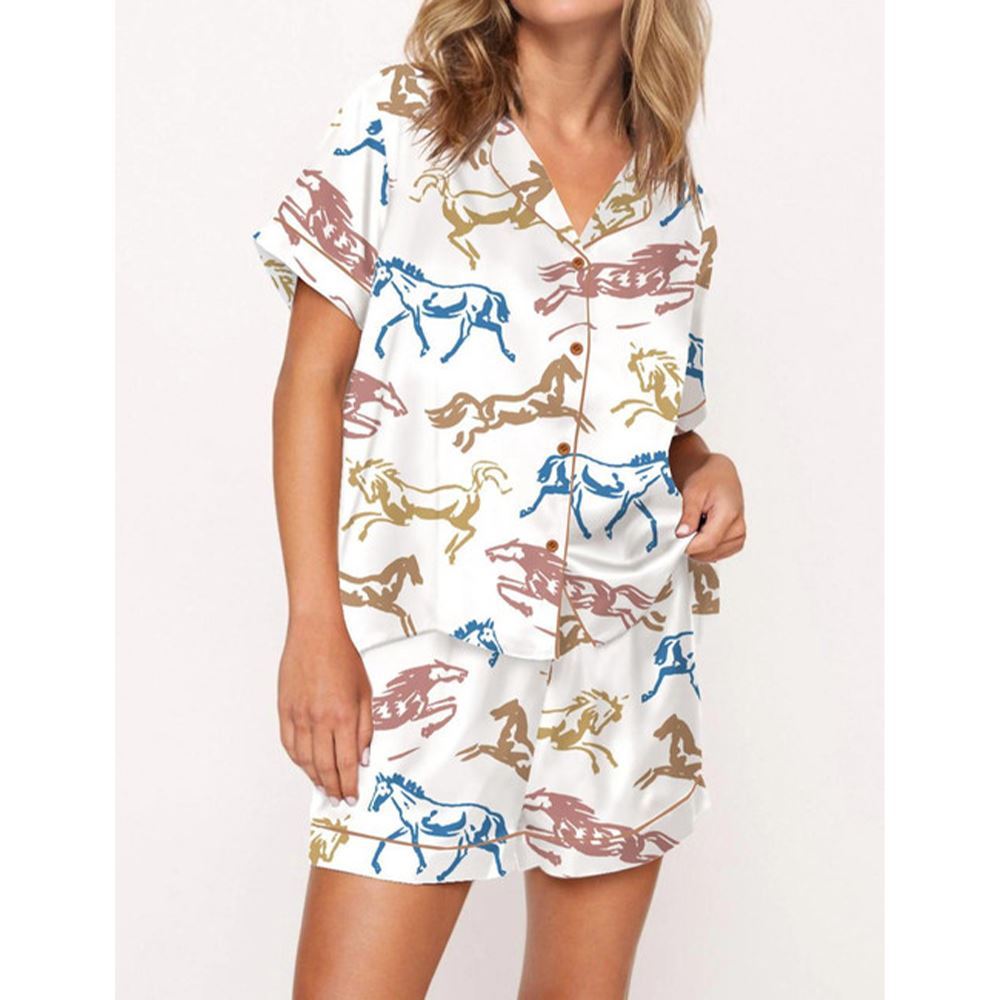 Vintage Horse Pajama Set For Women