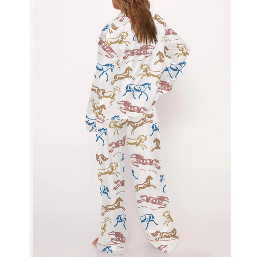 Vintage Horse Pajama Set For Women - Image 3