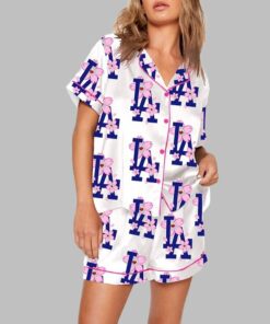Vintage LA Dodgers Sakura Bloom Print Pajama Set