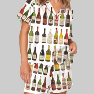 Vintage Wine Bottles Pajama Set
