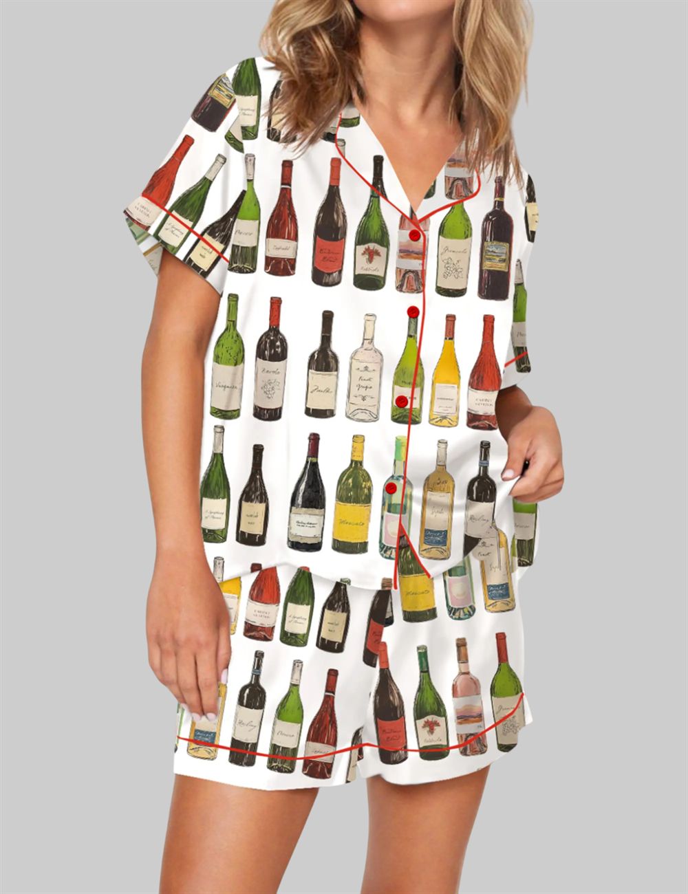 Vintage Wine Bottles Pajama Set