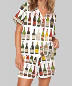 Vintage Wine Bottles Pajama Set