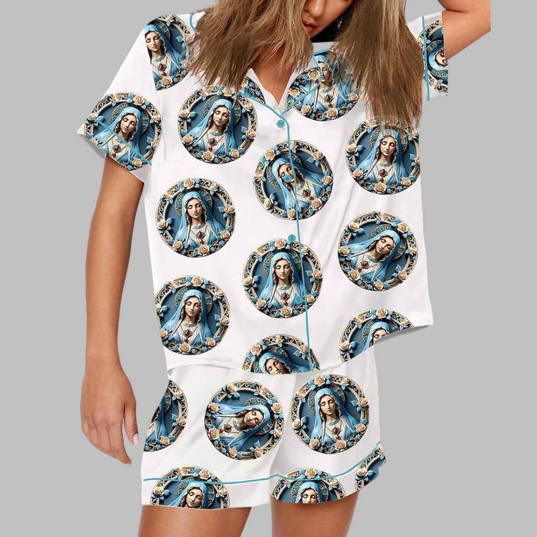 Virgin Mary Christmas Pajama Set - Image 3