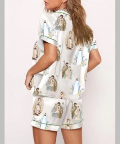 Alternative view of Virgin Mary Our Lady of Guadalupe Watercolor Painting Pajama Set