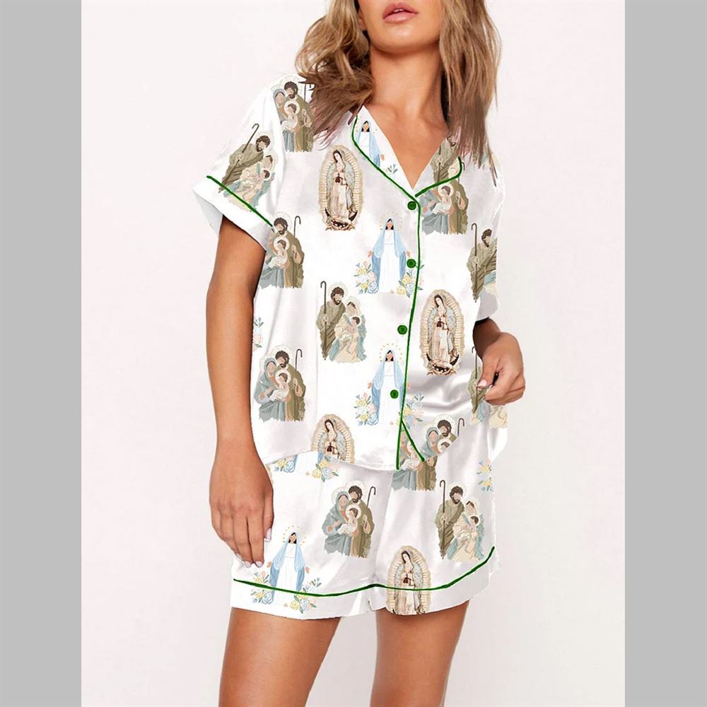 Virgin Mary Our Lady of Guadalupe Watercolor Painting Pajama Set