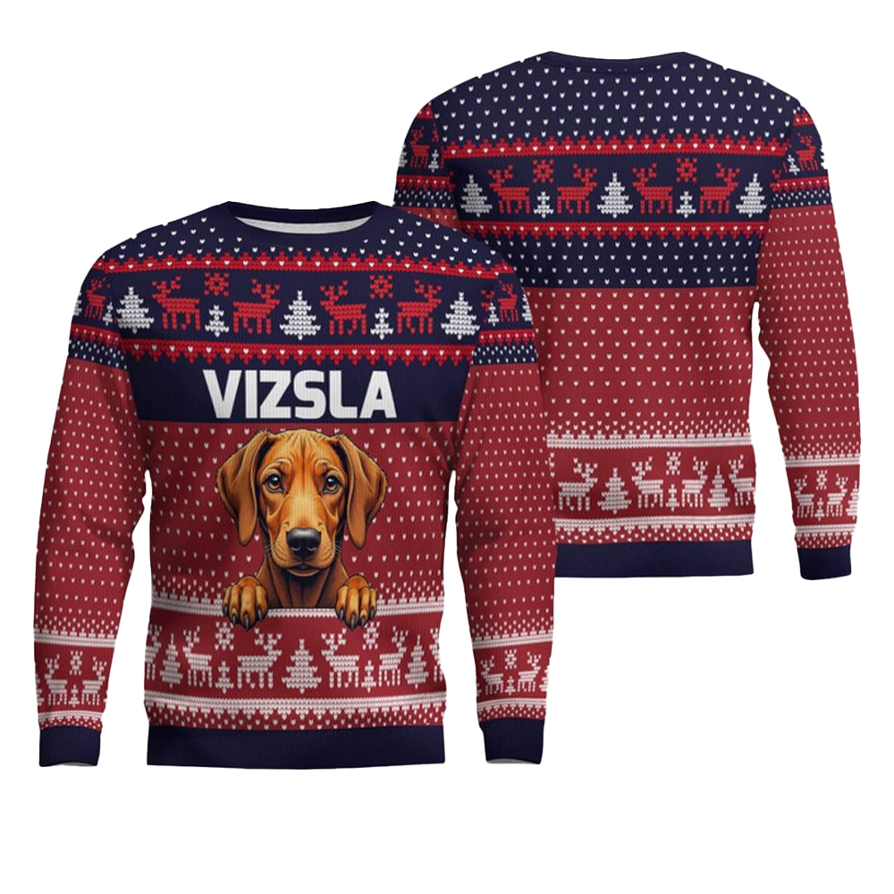 Vizsla Ugly Christmas Sweater - Grishko.com