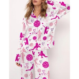 Alternative view of Volleyball Satin Pajama Set For Women
