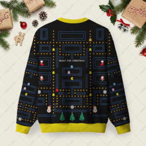 Alternative view of WAKAWAKA Game Black Ugly Christmas Sweater Sweatshirt