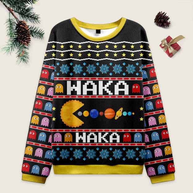 WAKAWAKA Game Ugly Christmas Sweater Sweatshirt