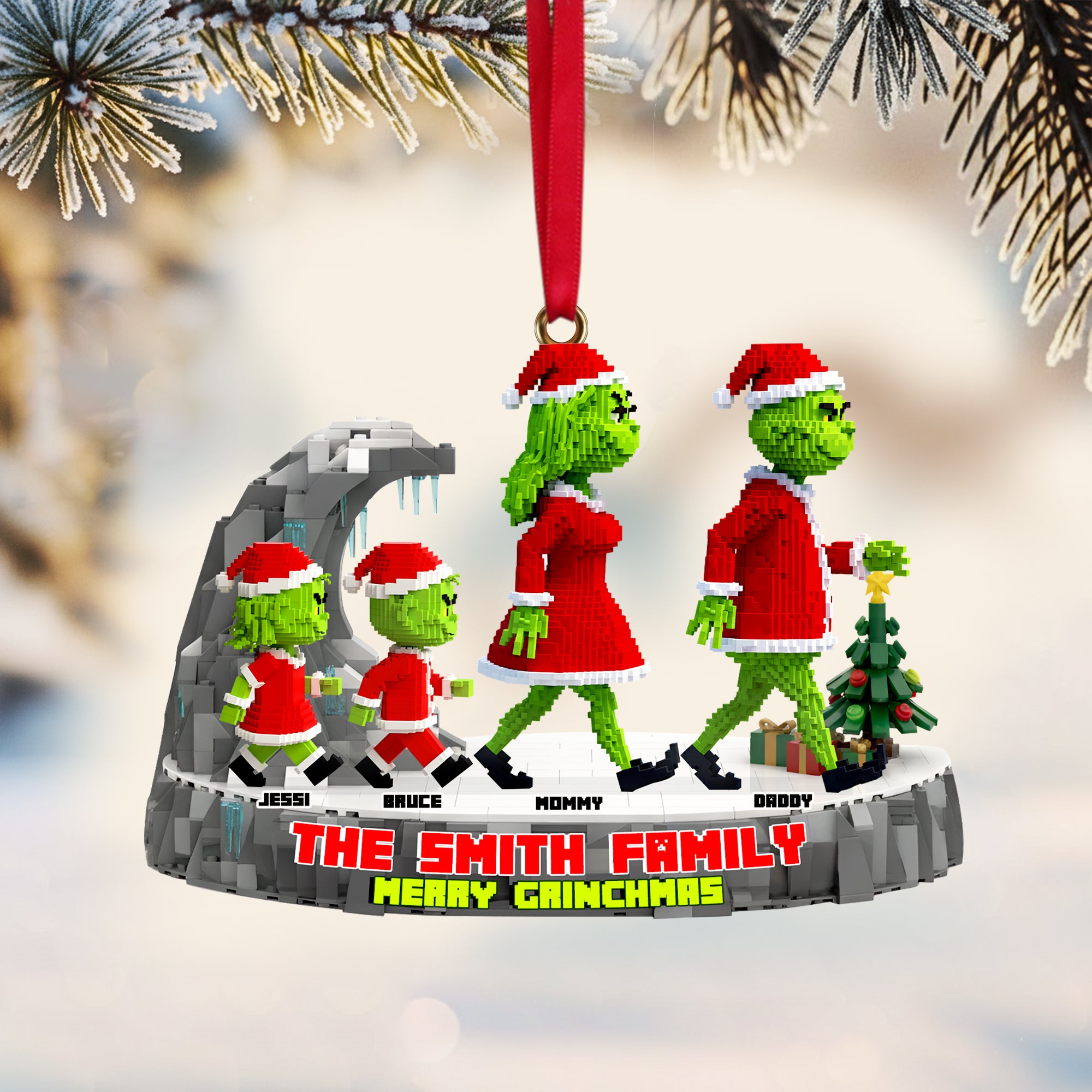 Walking Together Family Acrylic Ornament - Personalized Gift For Family 06OHLU151025 - Image 4