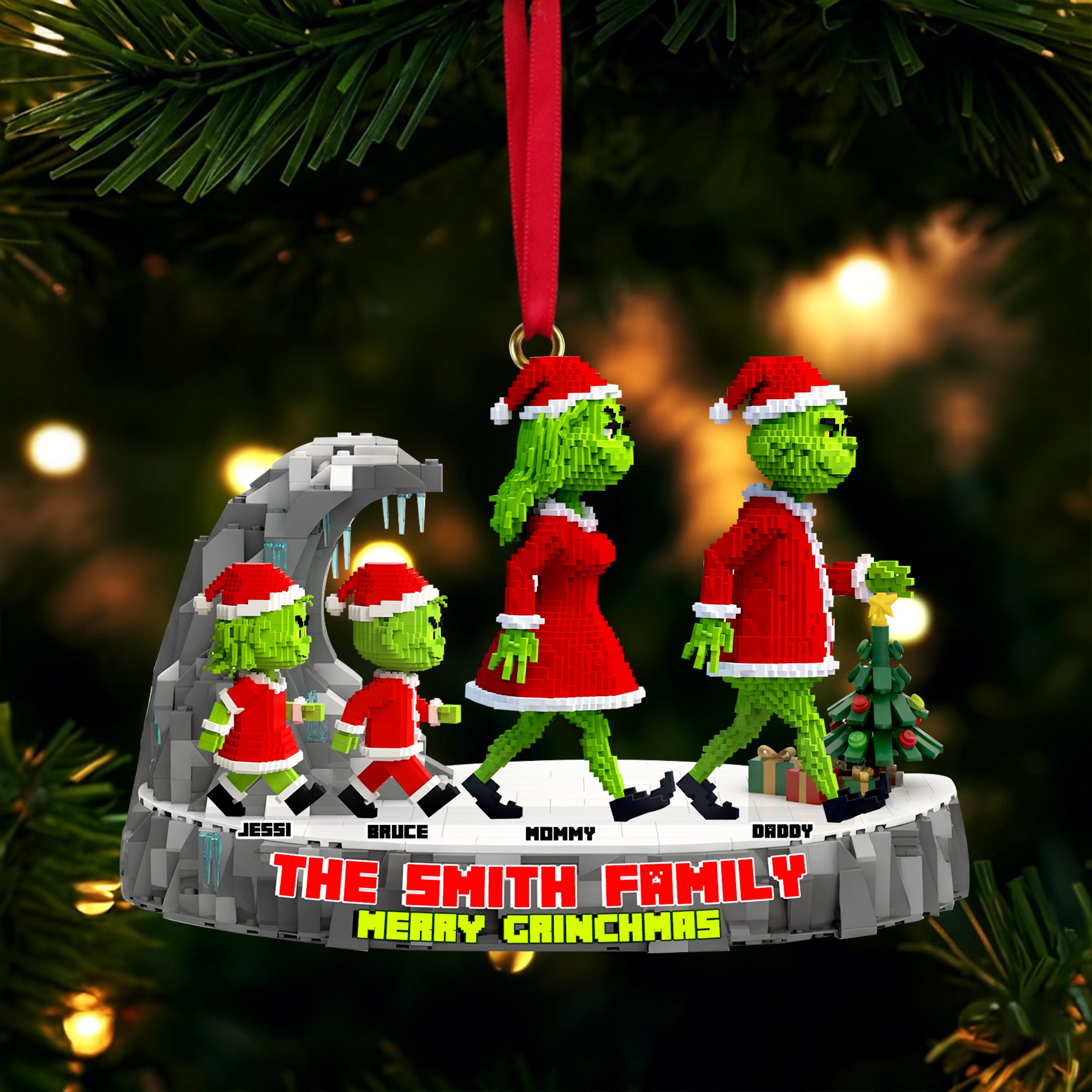 Walking Together Family Acrylic Ornament - Personalized Gift For Family 06OHLU151025 - Image 3