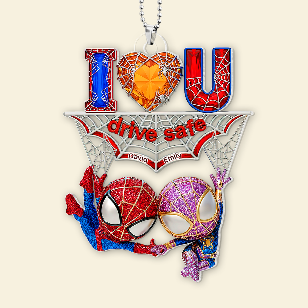 Wall-Crawler Couple Car Ornament - Personalized Gifts For Couple 06tgpu110625 - Image 6