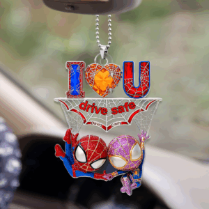 Alternative view of Wall-Crawler Couple Car Ornament - Personalized Gifts For Couple 06tgpu110625