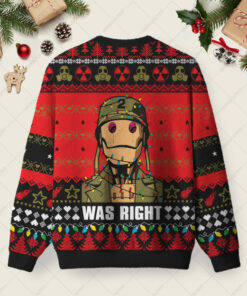 Alternative view of Was Right Ugly Christmas Fuzzy Fleece Sweatshirt